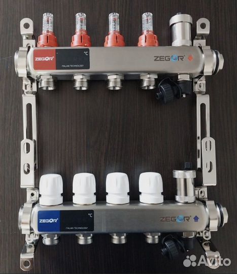 Коллектор для теплого пола на 4 выхода