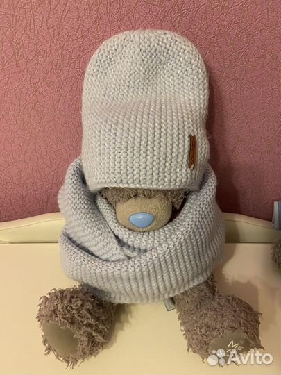 Шапка бини и снуд вязаный комплект