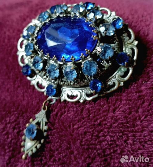 Винтажная брошь Чехословакия