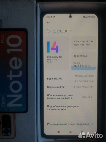 Xiaomi redmi note 10 pro 8/128Gb