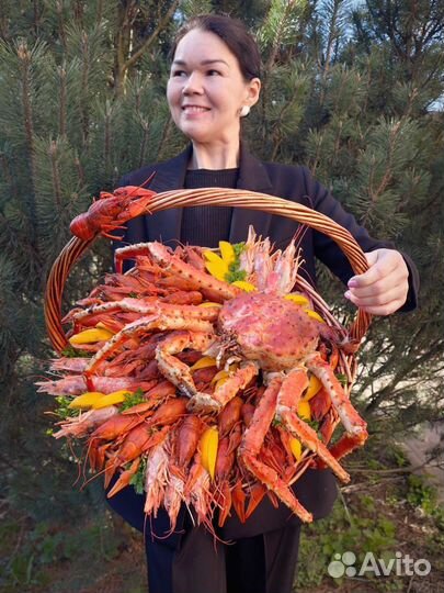 Букет из раков и краба