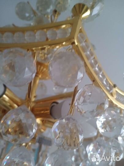 Люстра потолочная бу хрустальная