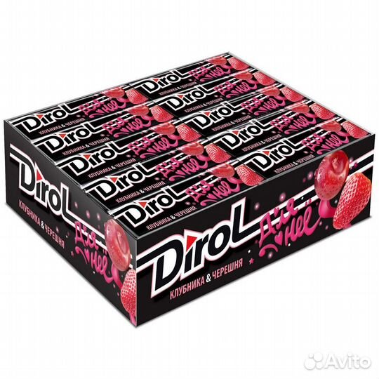 Жевательная резинка Dirol Клубника-Черешня Без са