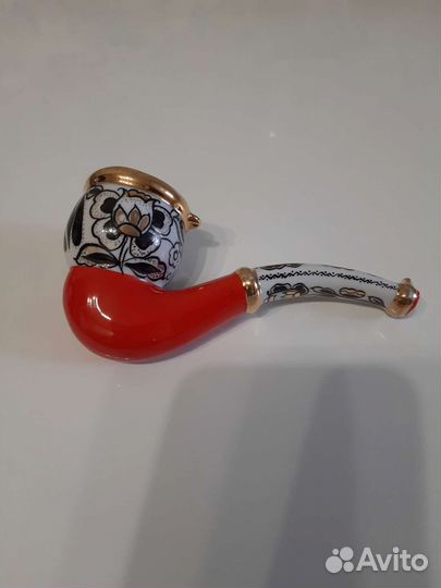 Фарфоровая сувенирная трубка СССР
