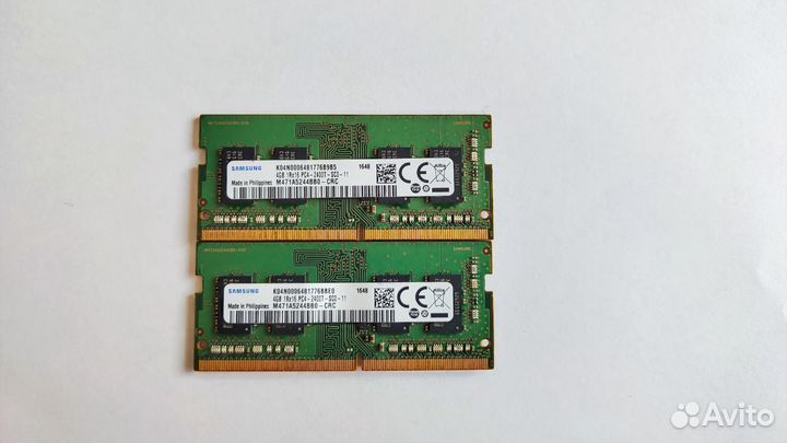 Samsung SO dimm DDR4 4Gb 2шт
