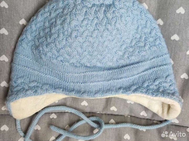 Шапочка и варежки на флисе Reima, пинетки