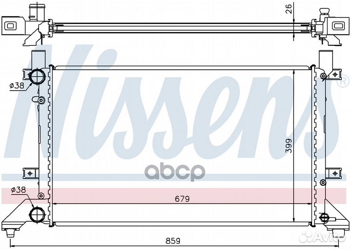 Радиатор охлаждения двигателя 65231A Nissens