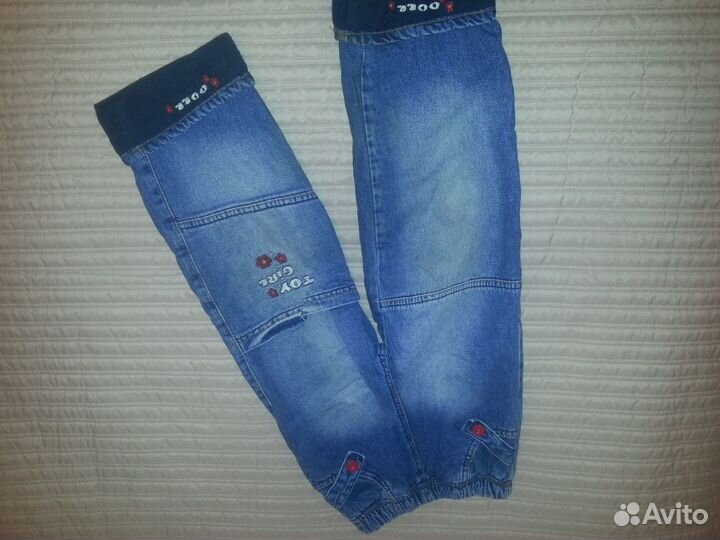 Джинсы детские теплые