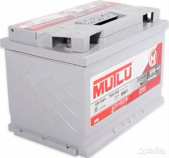 Акб 75Ач Mutlu SFB прямая полярность. Турция