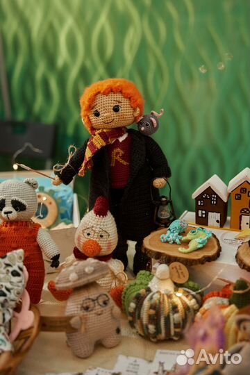 Вязаные каркасные куклы