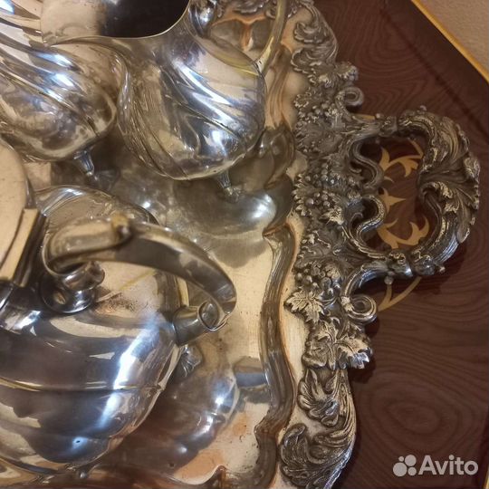 Мельхиоровый набор,глубокое серебрение 48 тыс