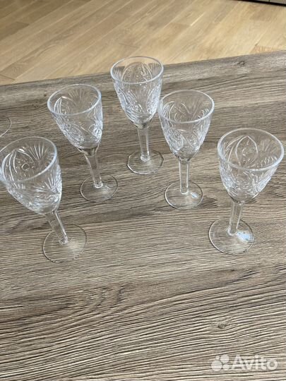 Хрустальные фужеры бокалы, рюмки СССР
