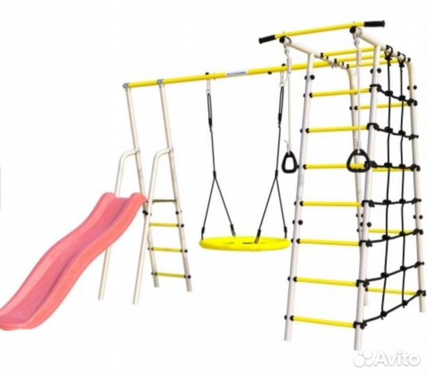 Детский спортивный комплекс уличный, качели, горка