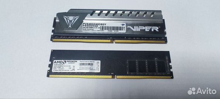 Оперативная память DDR4 8Gb 2 шт
