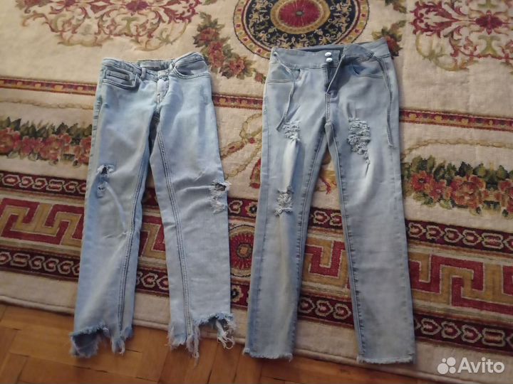 Джинсы на девочку рост 140