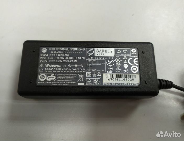 Блок питания для ноутбука Li Shin 20V, 2.0A