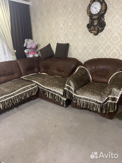 Плед на диван и кресло