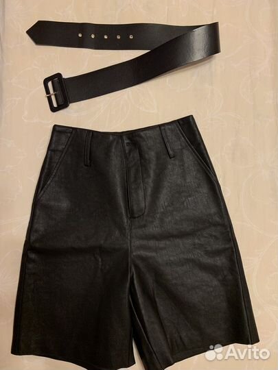 Шорты из эко кожи