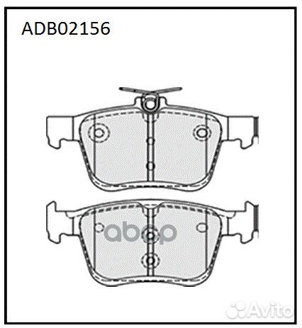 Колодки тормозные дисковые зад ADB02156 ALL