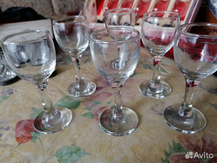 Продам бокалы, фужеры по 6 штук