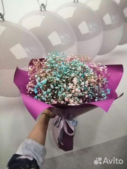 Букет гипсофилы подарок живые цветы