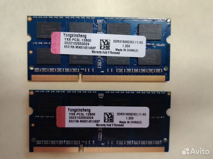 Оперативная ddr3 ddr3L для ноутбука 4gb 8gb
