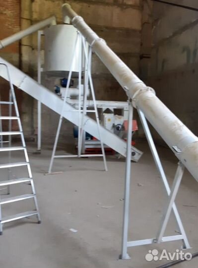 Линия грануляции кормов отрубей лузги опила