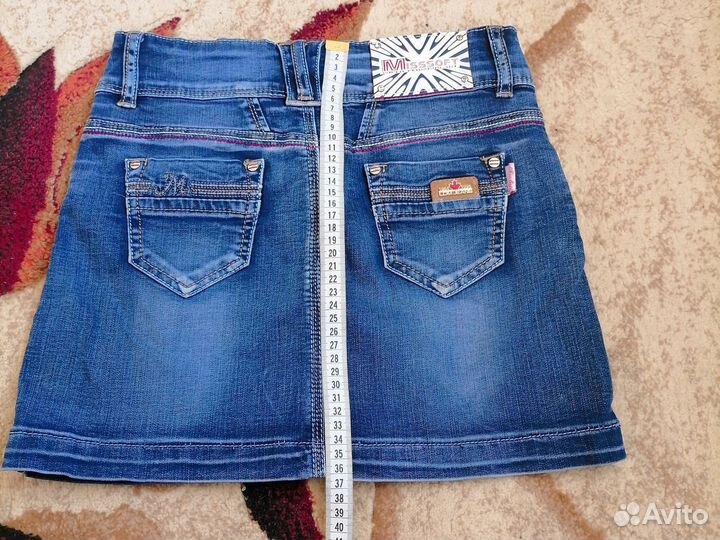 Джинсовая мини-юбка
