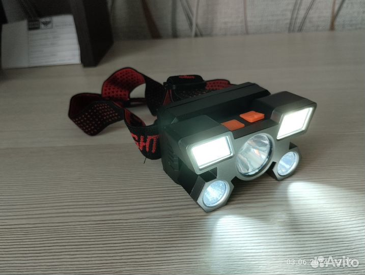 Фонарик налобный светодиодный