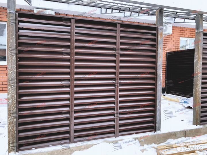 Забор жалюзи горизонтальный