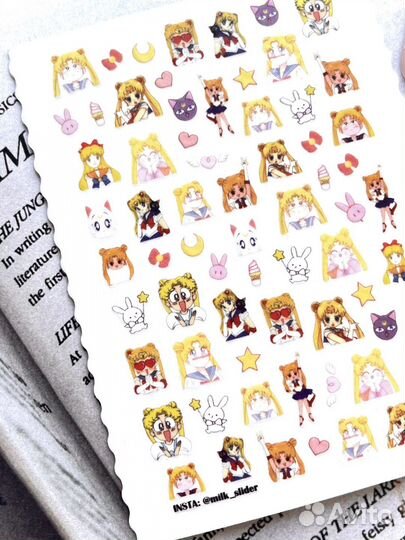 Наклейки для ногтей Винкс Winx Sailor Moon