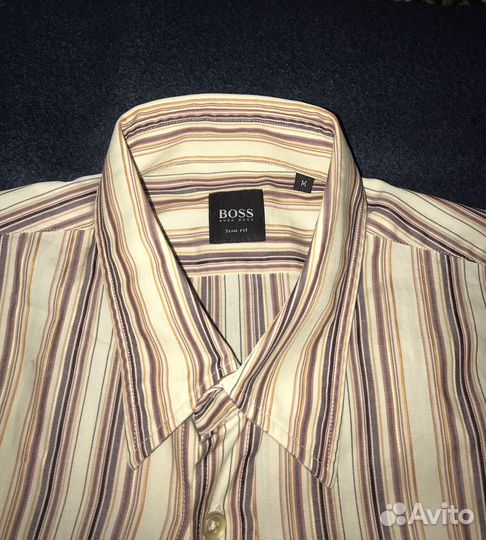 Винтажная рубашка hugo boss