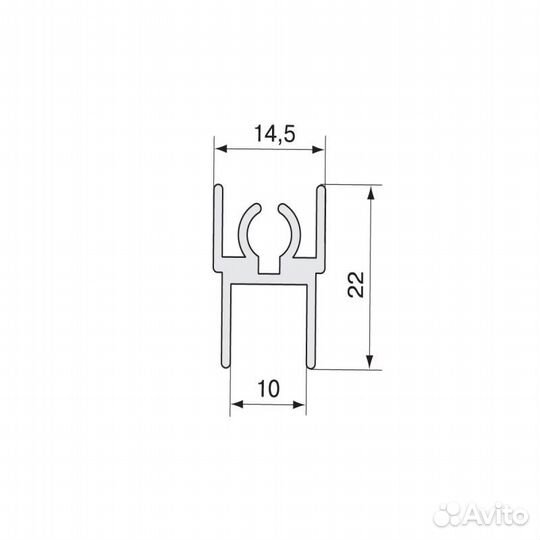 Ром глянец Горизонтальный верхний профиль 5,9м KR0