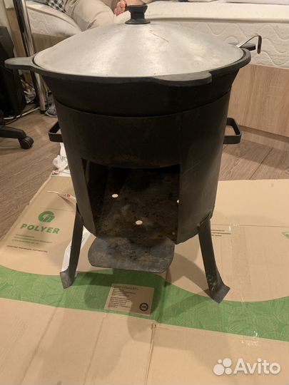 Казан чугунный с печью