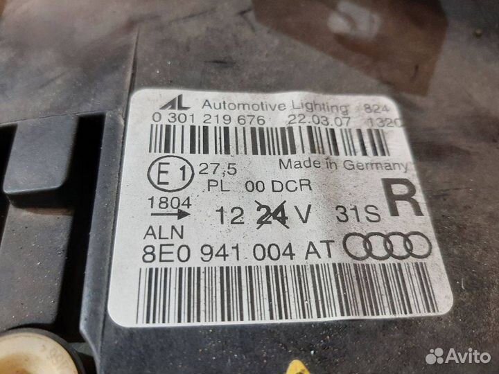 Фара Ксенон прав. Audi A4 B7 2007 8E0941004AT