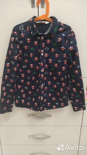 Новогодняя рубашка H&m 140