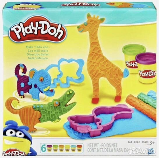 Play doh праздничный торт + веселое сафари