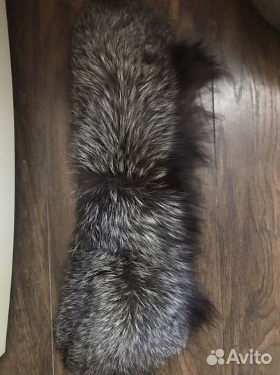 Меховой воротник чернобурка