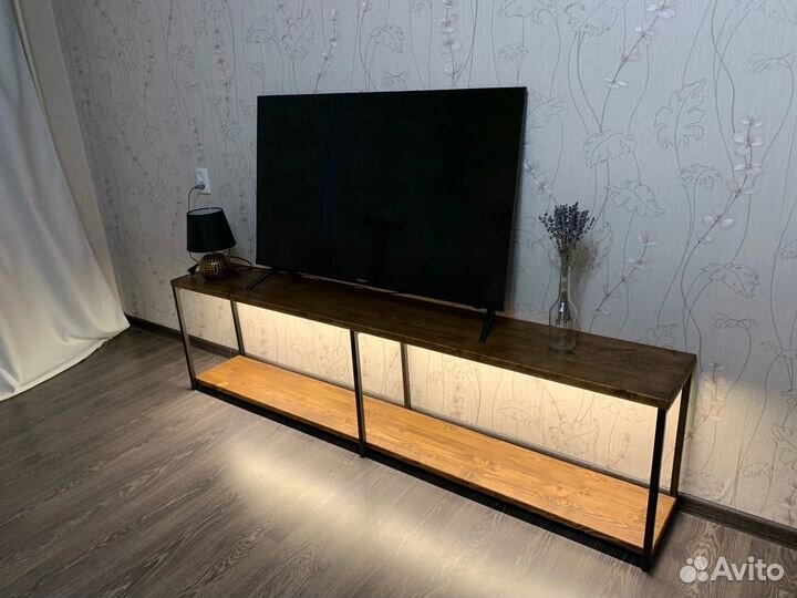 Тумба под телевизор loft с подсветкой, новая