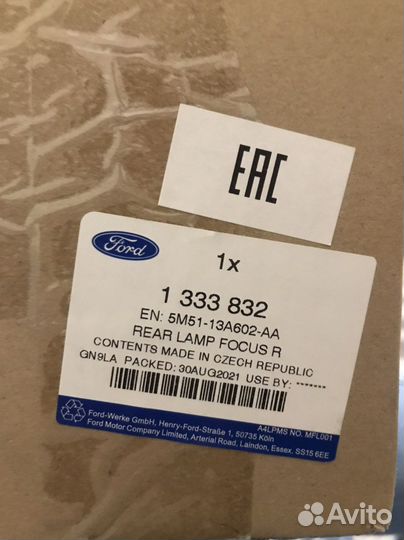 Фонарь задний правый ford focus 2