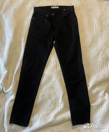 Джинсы zara черные 38
