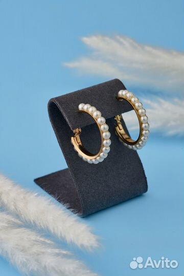 Винтажные клипсы кольца с жемчужинами.сша.К21. А