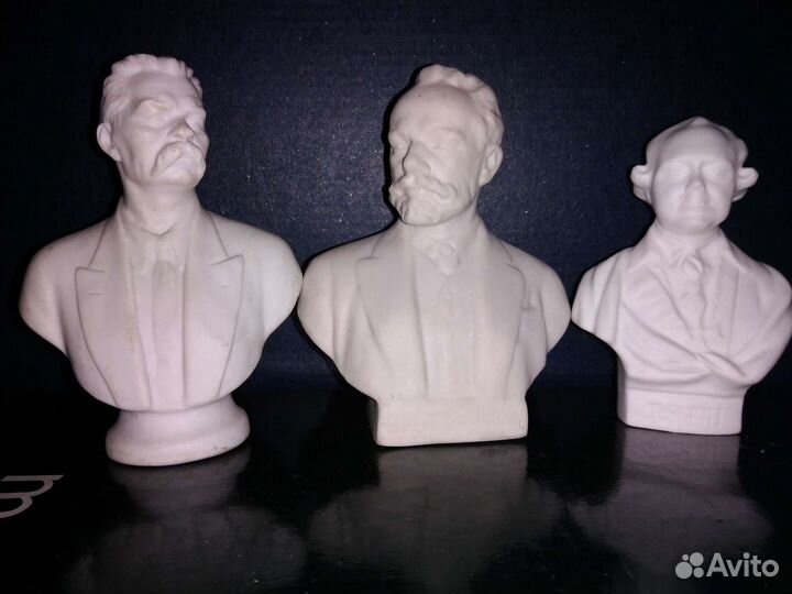 Фарфоровые статуэтки бюсты великих лфз