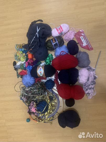 Пряжа нитки для вязания рукоделие пакетом