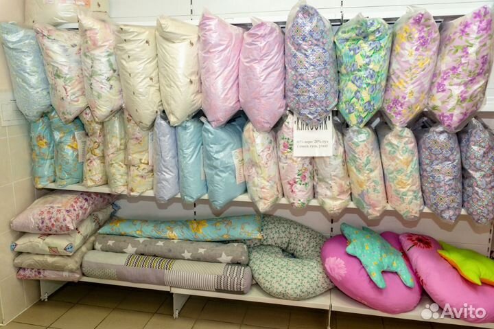Подушки и одеяла из пуха и пера