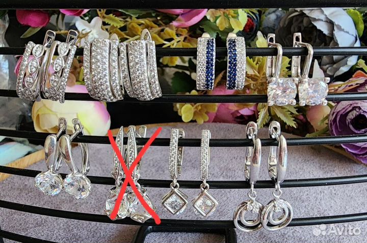 Серебряные серьги 925 проба