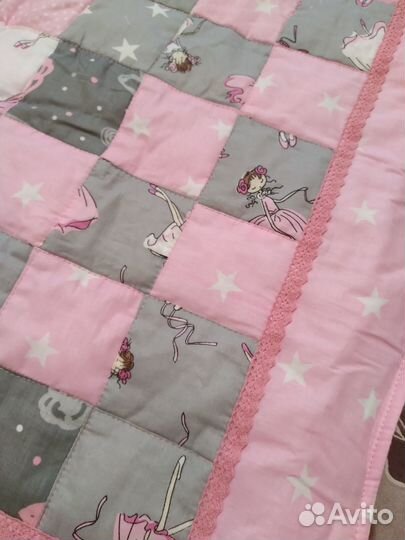 Одеяло лоскутное (пэчворк) для девочки детское