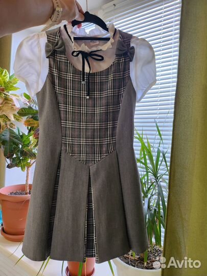 Школьный сарафан Sky Lake с блузкой Ostin