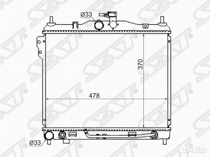 Радиатор Hyundai Getz 02-11
