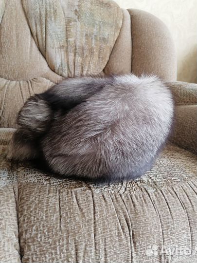 Шапка меховая зимняя женская, чернобурка